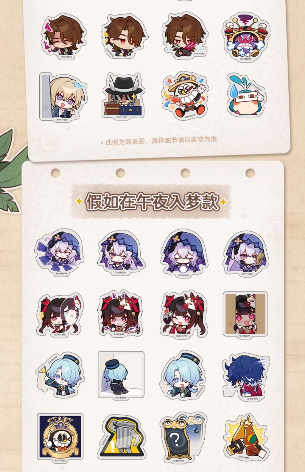 Honkai: Star Rail: Pom-Pom Exhibition Series Q-Version Sticker Pack - Crown.