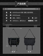 Crossbody bag specification panel and front/back views: approx. 35 × 25 cm.