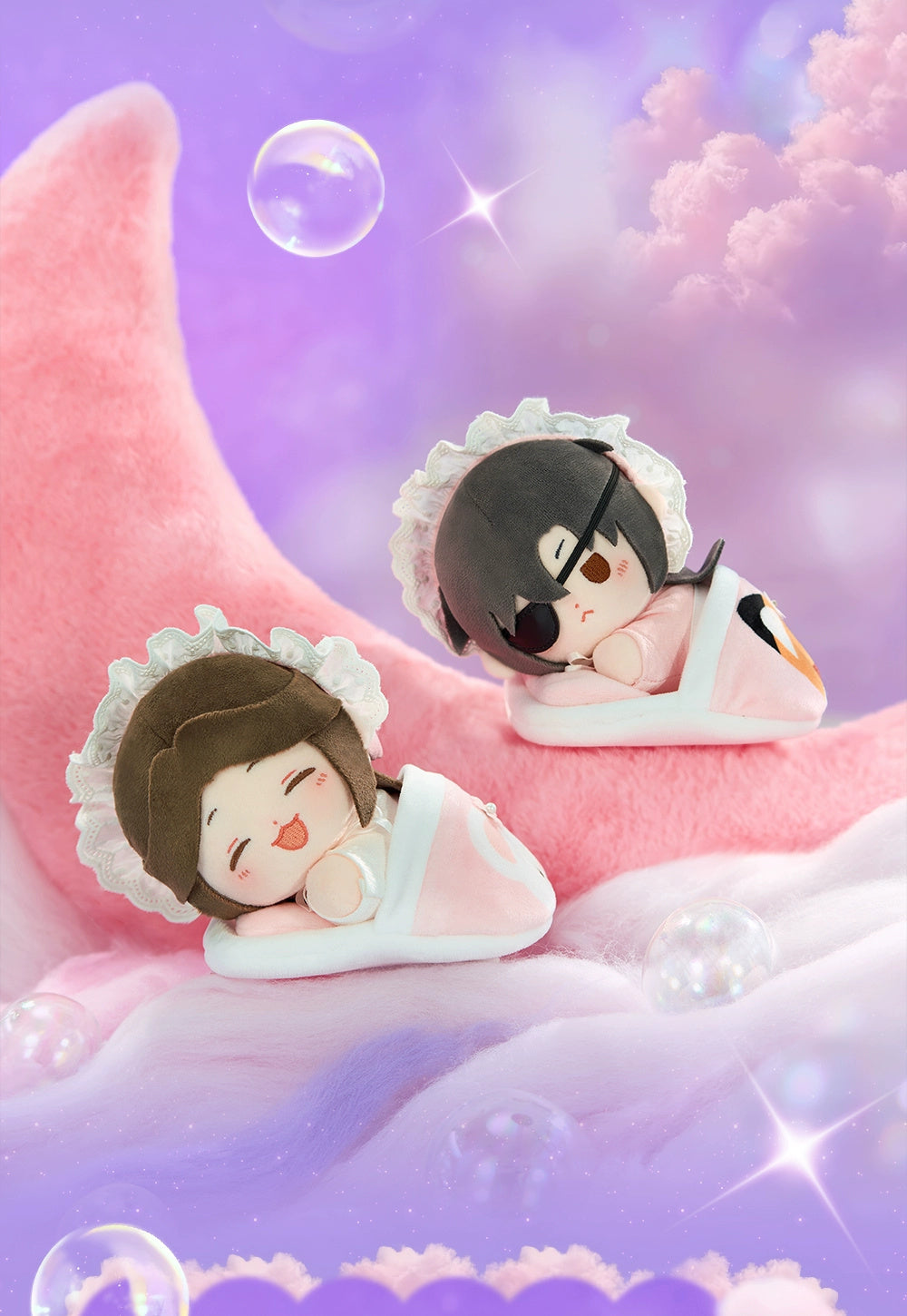Heaven Official's Blessing: Xie Lian & Hua Cheng Sweet Dream Plush Keyring -.