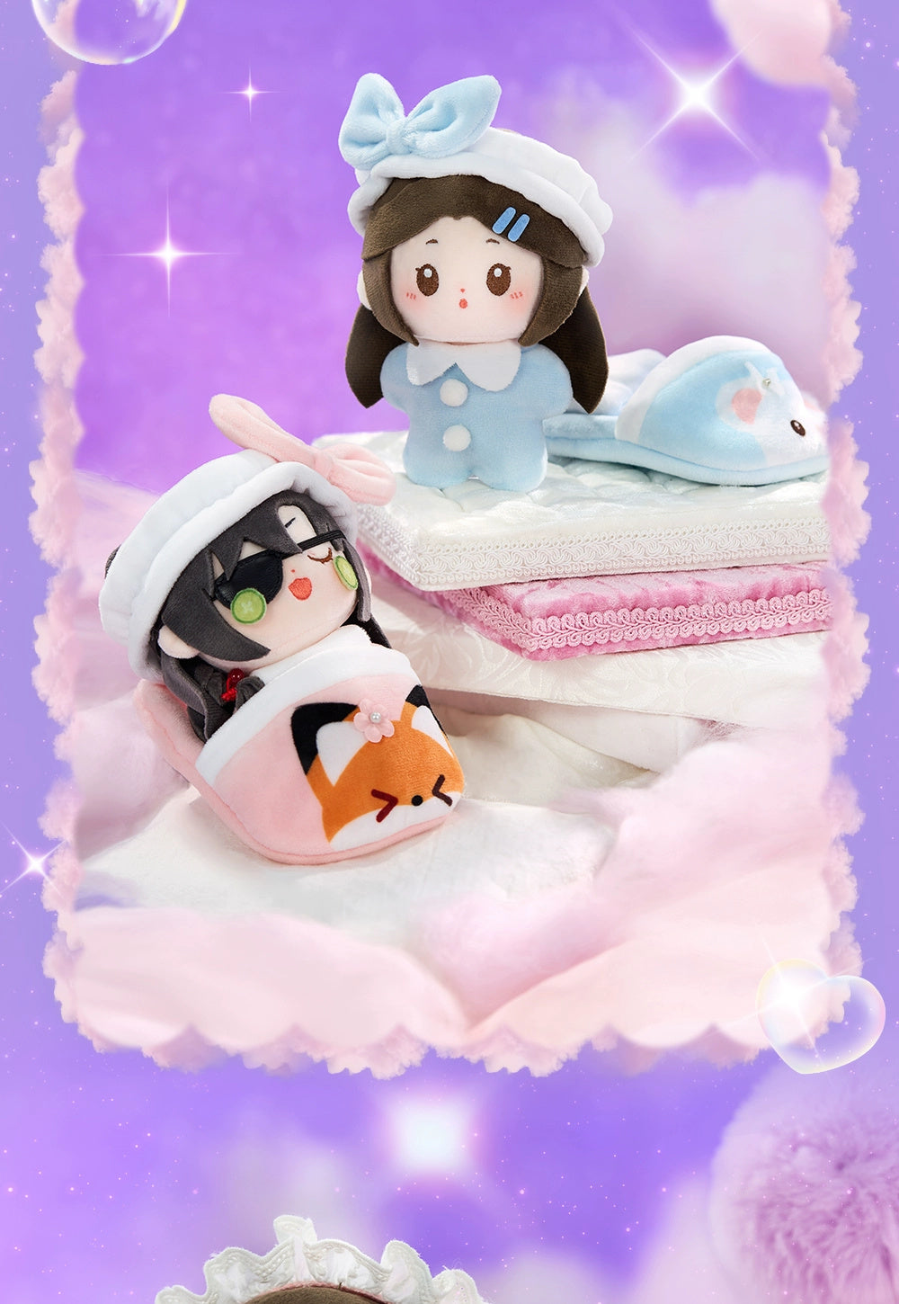 Heaven Official's Blessing: Xie Lian & Hua Cheng Sweet Dream Plush Keyring -.