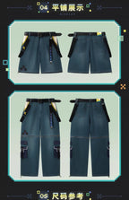 Genshin Impact: Kinich Impression Theme Detachable Cargo Denim Pants