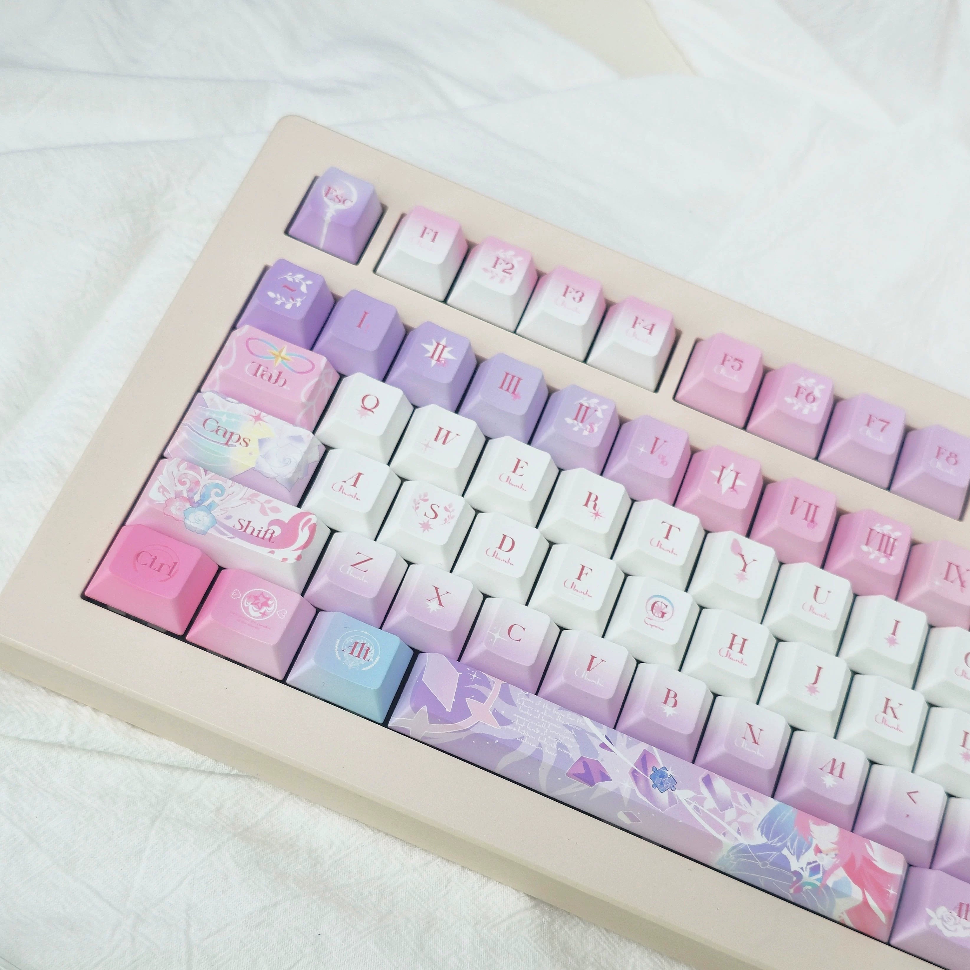 Honkai: Star Rail: Cyrene Custom PBT Keycap Set - 120 Keys
