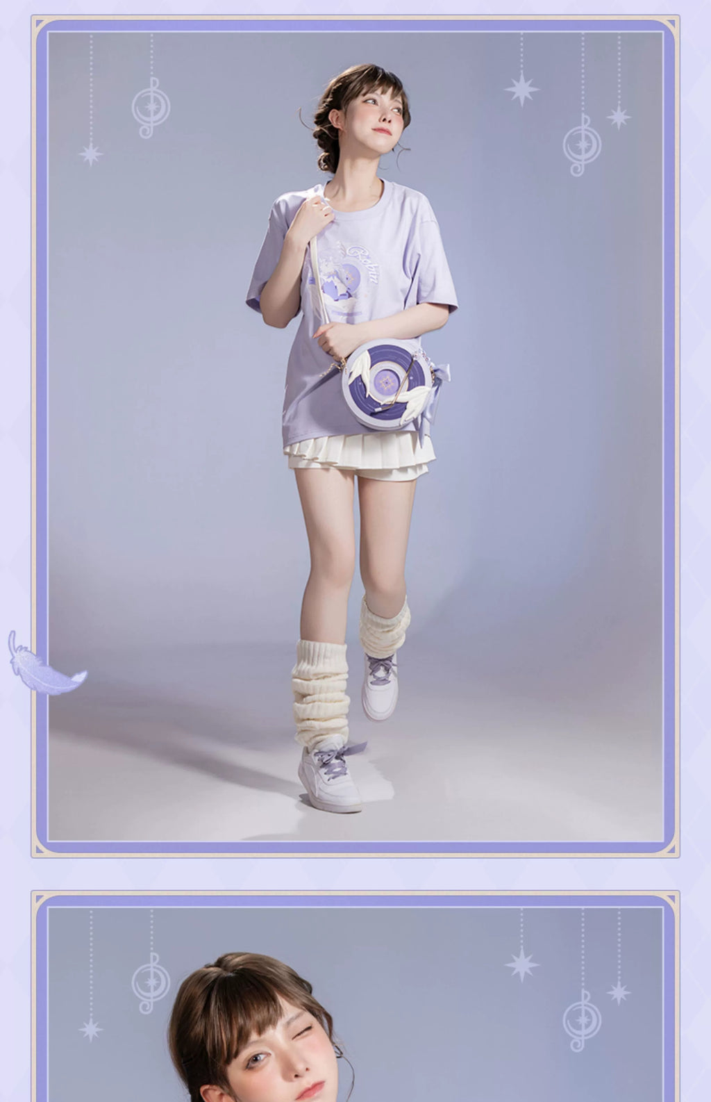Honkai: Star Rail: Robin Impression Theme Crop T-Shirt - Light Purple