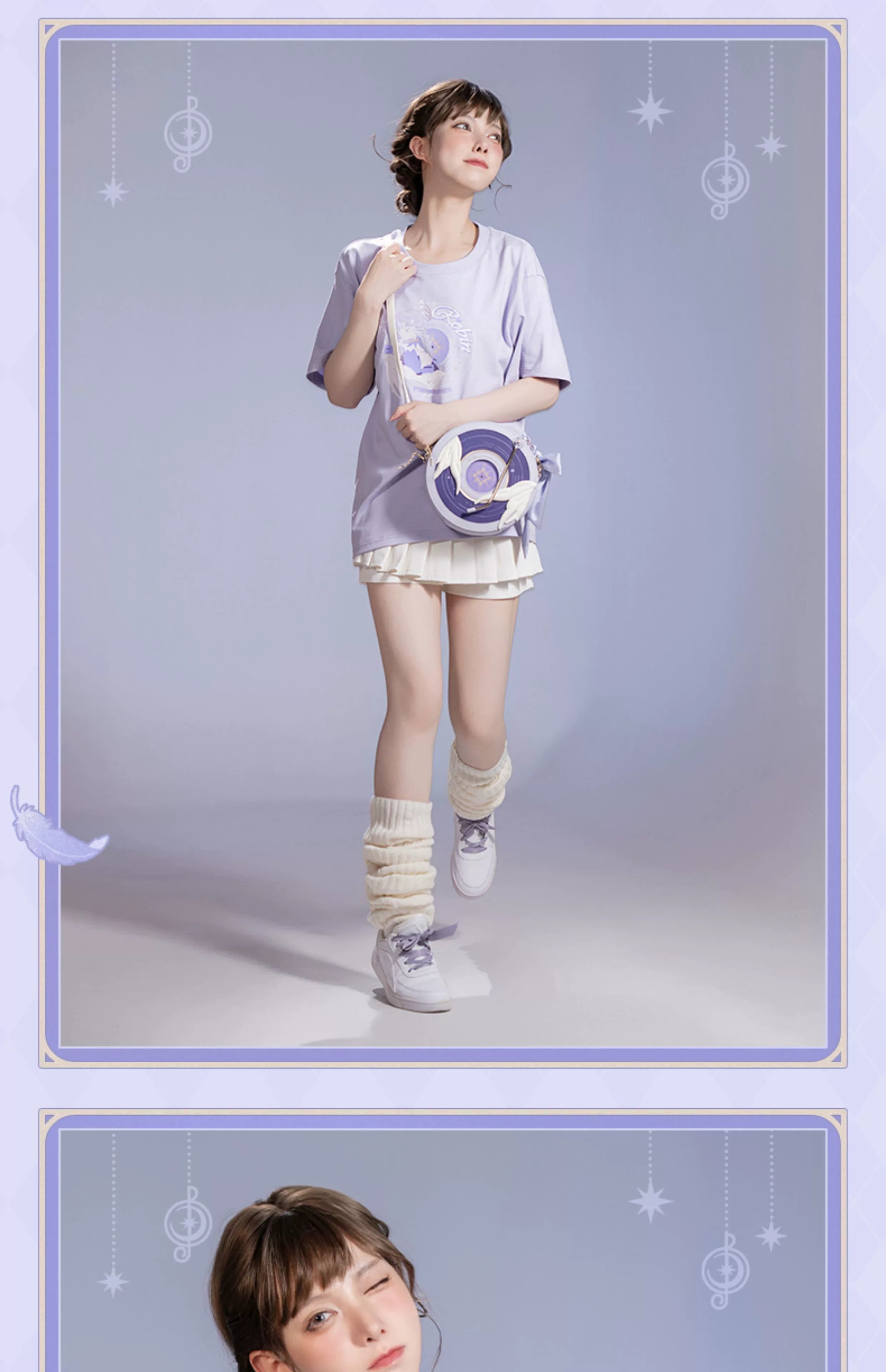 Honkai: Star Rail: Robin Impression Theme Crop T-Shirt - Light Purple