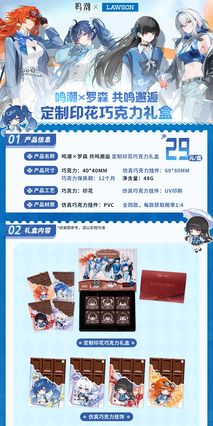 Wuthering Waves: Lawson Collab Vol. 2 Chocolate & Random Keychain Set