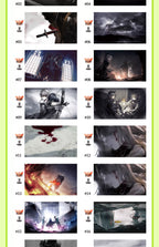 Arknights: Roaring Flare Commemorative Fan-style Postcard Set