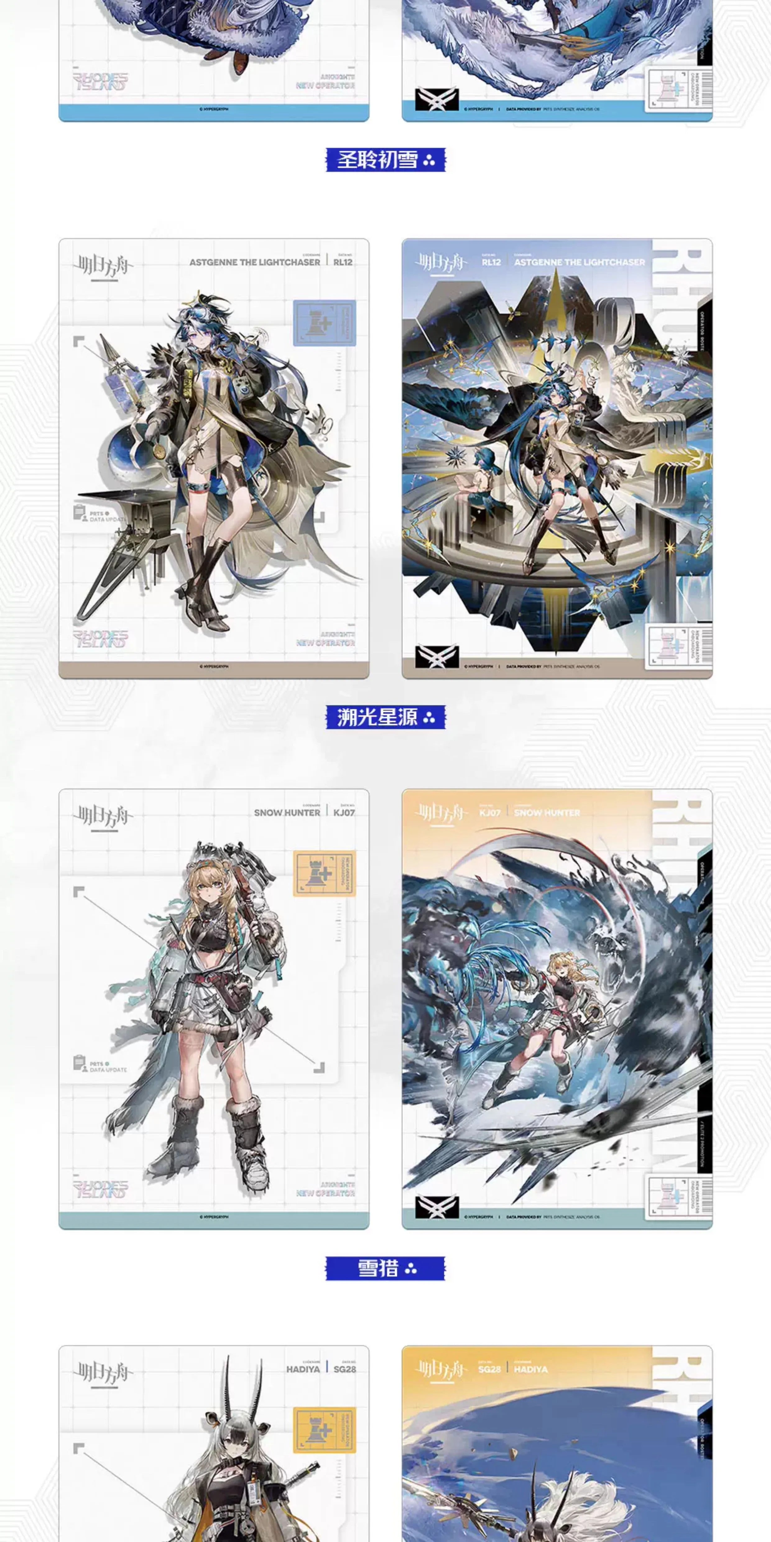 Arknights: Human Resources Resume 15.0 Transparent Postcard Set - Kjerag Ver