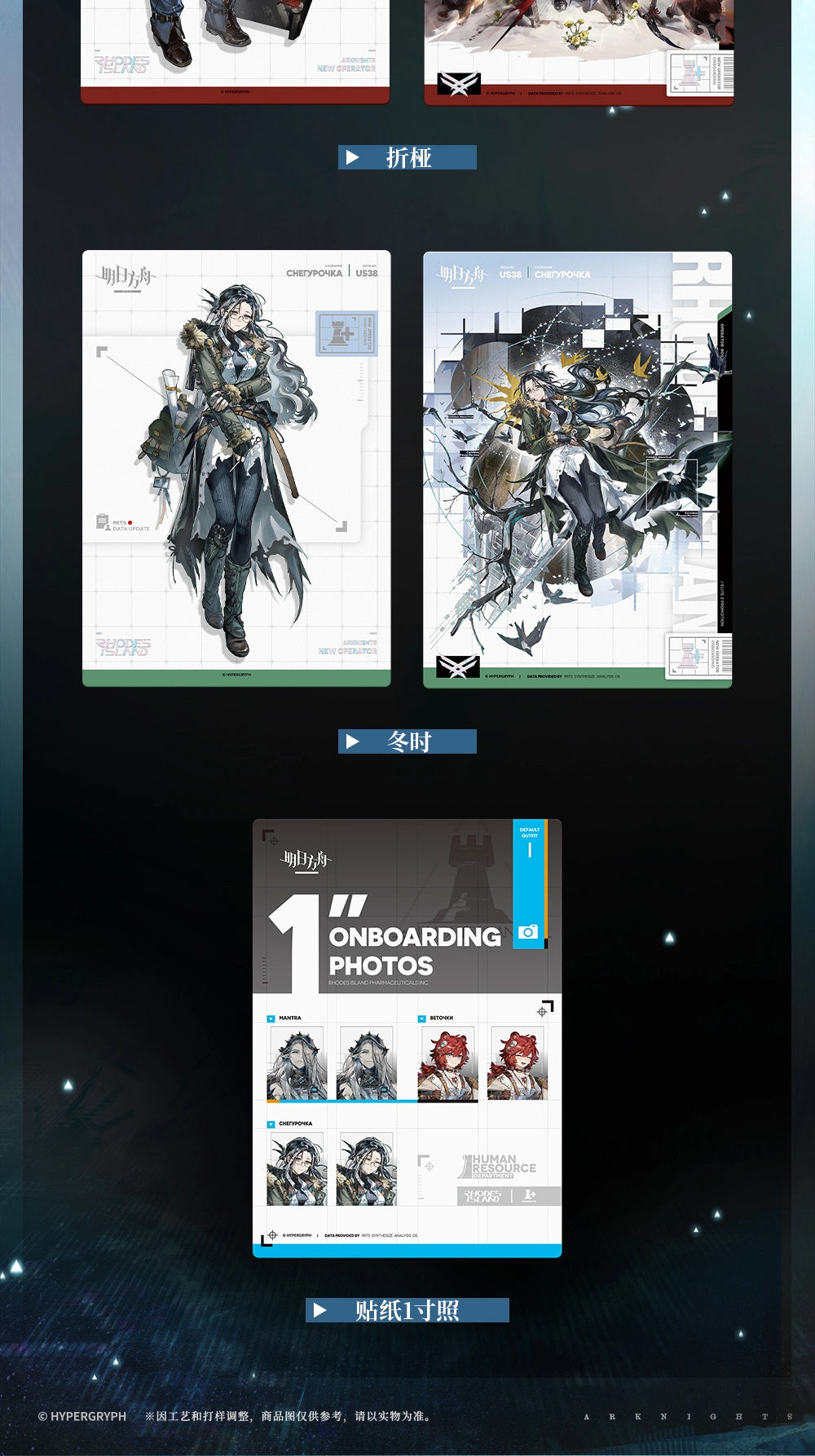 Arknights: Mantra & Operators Postcard Set - Personnel Resume 14.0