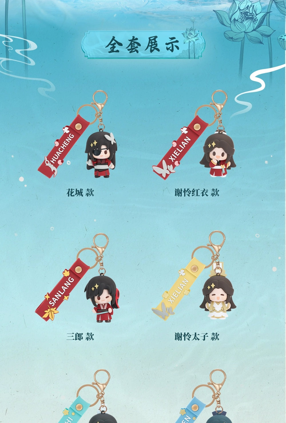 Heaven Official's Blessing: San Lang Mini Figure Keychain - Qing Lian Series