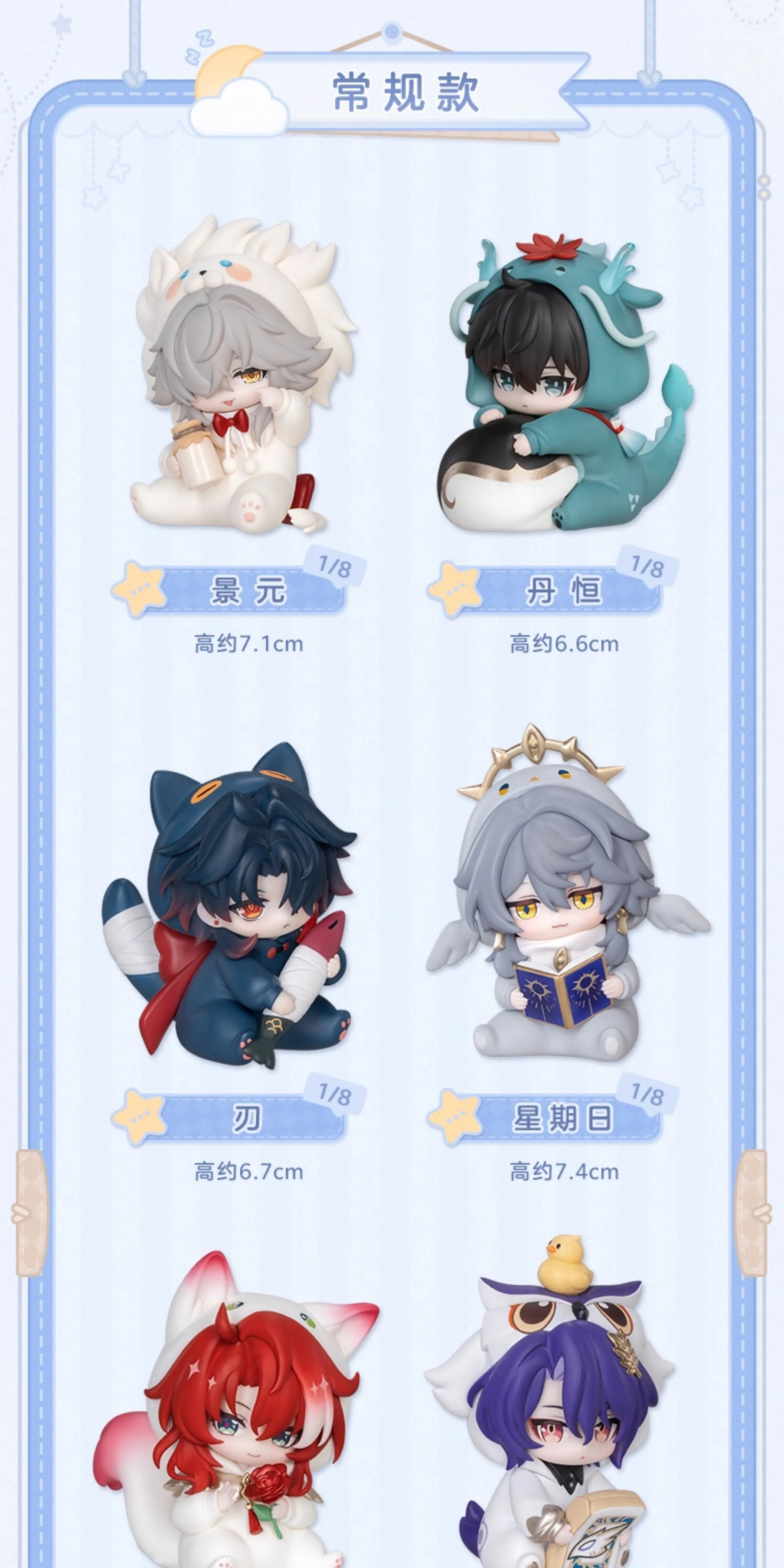 Honkai: Star Rail: Boys' Dormitory Series Q-Version Figure Box Set