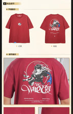 Mostima T-shirt — print details and model styling photographs. Image 6.
