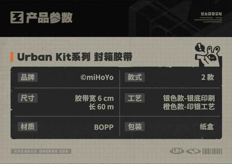 Zenless Zone Zero: Urban Kit Series Box Tape - Orange Ver.