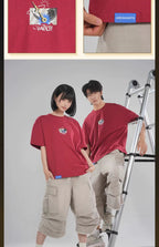 Mostima T-shirt — print details and model styling photographs. Image 7.