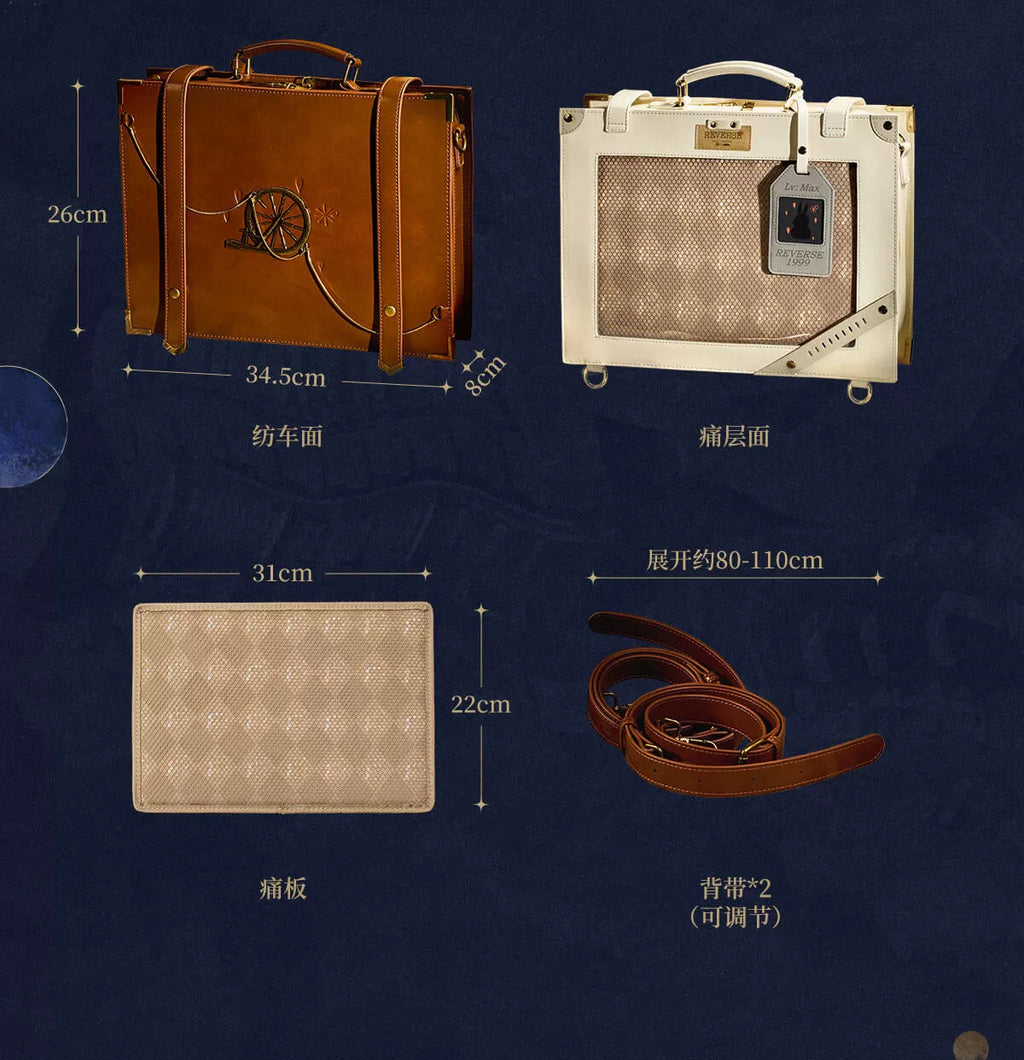 Reverse: 1999: Journey Record Travel Scrapbook Ita Bag - Ivory