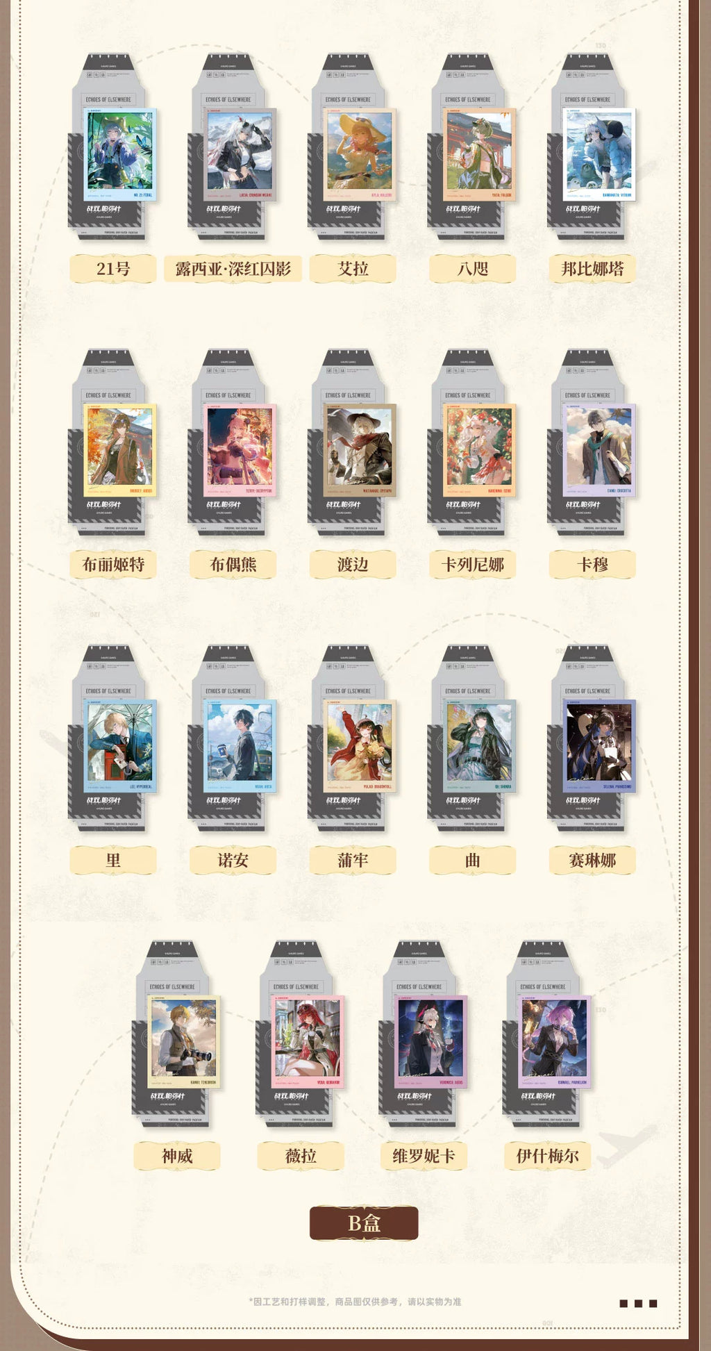 Punishing: Gray Raven 6th Anniversary Global Tour Peel-off Polaroid - Box B