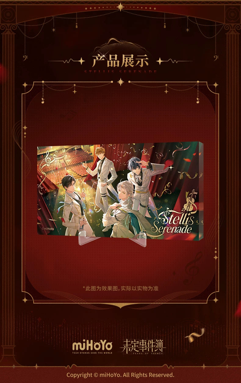 Tears of Themis · Stellis Serenade · Group Acrylic Display Stand — product illustration and displayed design