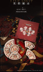 Reverse: 1999: 6 & Friends Fan-shaped Fruit Plate Set - 2026 New Year...
