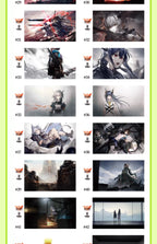 Arknights: Roaring Flare Commemorative Fan-style Postcard Set