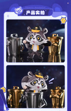 Honkai: Star Rail: Trailblazer Raccoon Plush Keychain - Galaxy Baseballer Ver