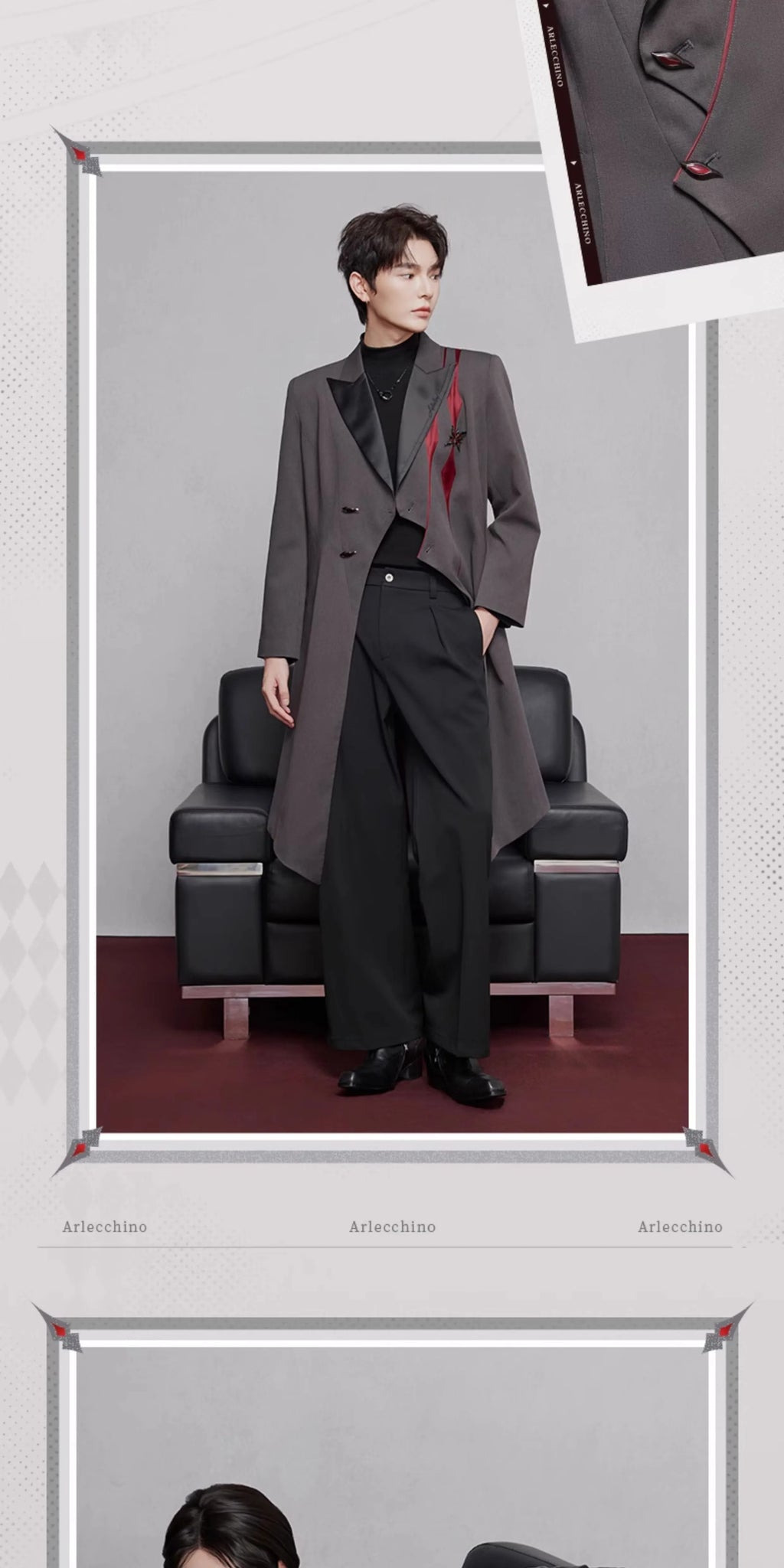 Genshin Impact: Arlecchino Impression Theme Long Casual Coat