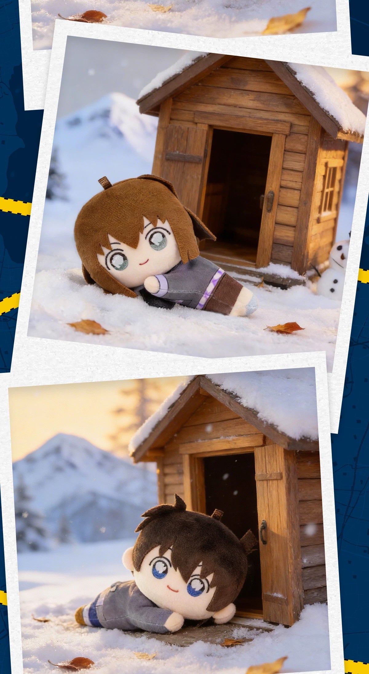 Detective Conan: Conan & Friends Magnetic Lying Plush - Residual Gaze Series Set