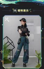 Genshin Impact: Kinich Impression Theme Detachable Cargo Denim Pants