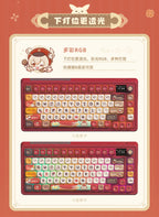Genshin Impact: Klee Fleeing Sunlight Mechanical Keyboard - Glacier Pink Switch