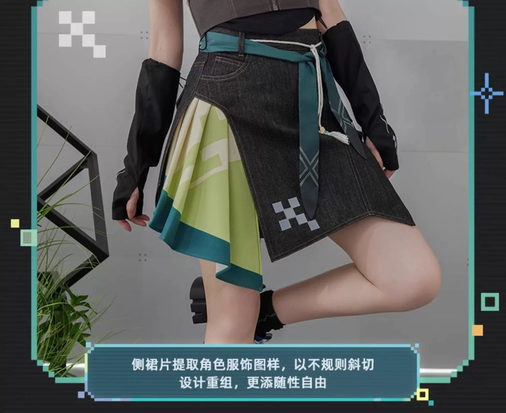 Genshin Impact: Kinich Impression Theme Denim Mini Skirt - Natlan Series
