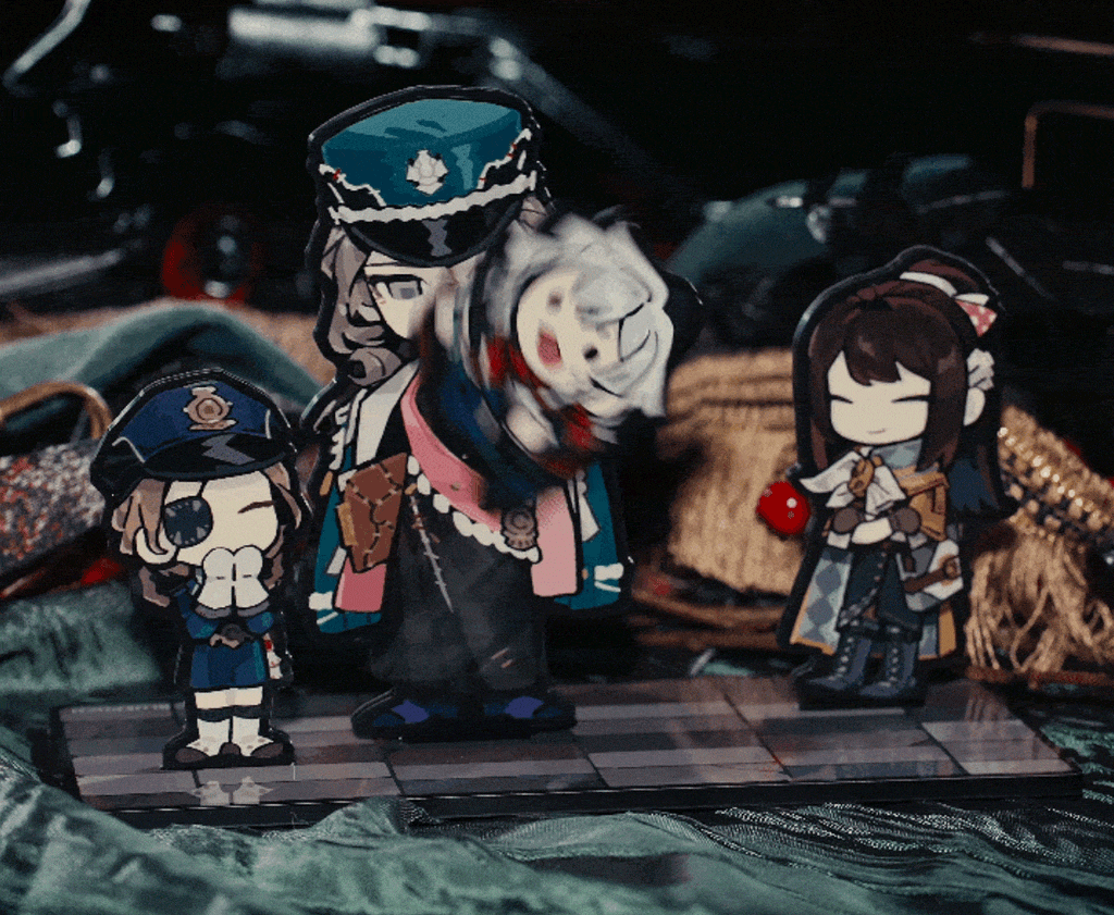 Reverse: 1999: Corvus & Crew Magnetic Rotating Acrylic Stand Set