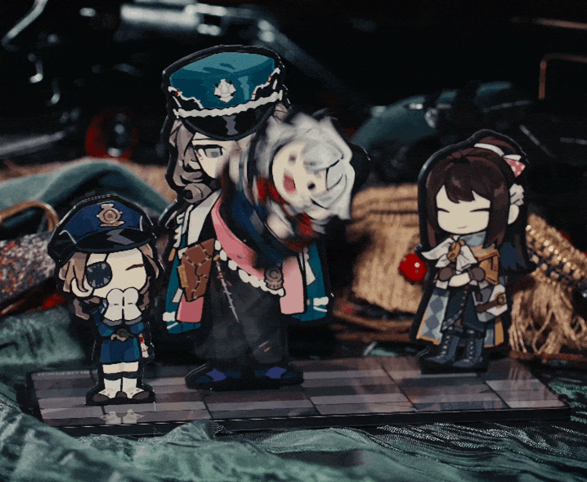 Reverse: 1999: Corvus & Crew Magnetic Rotating Acrylic Stand Set