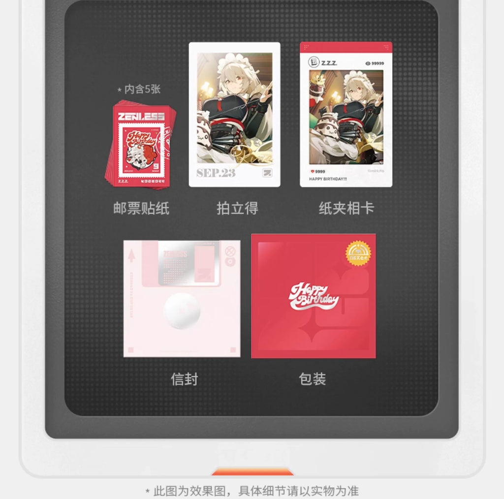 Zenless Zone Zero: Zhu Yuan HB2U Birthday Photo Card & Stamp Set