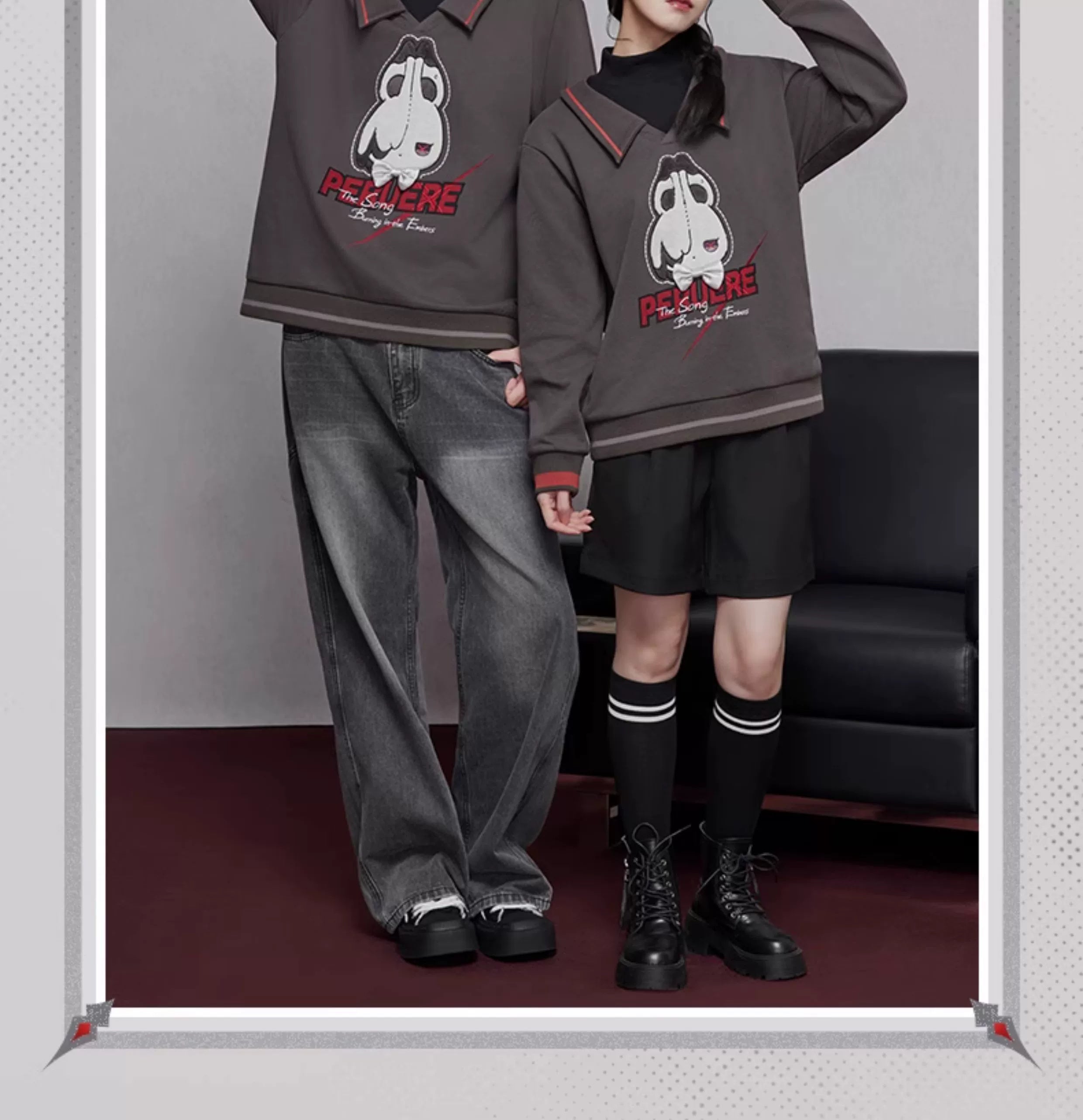 Genshin Impact: Arlecchino Impression Theme Layered Sweatshirt
