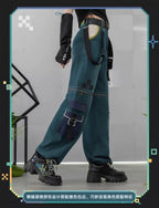 Genshin Impact: Kinich Impression Theme Detachable Cargo Denim Pants