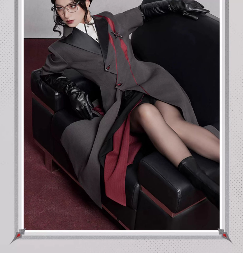 Genshin Impact: Arlecchino Impression Theme Long Casual Coat