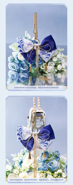 Genshin Impact: Kamisato Ayato Impression Theme Ribbon Hair Accessory & Keychain