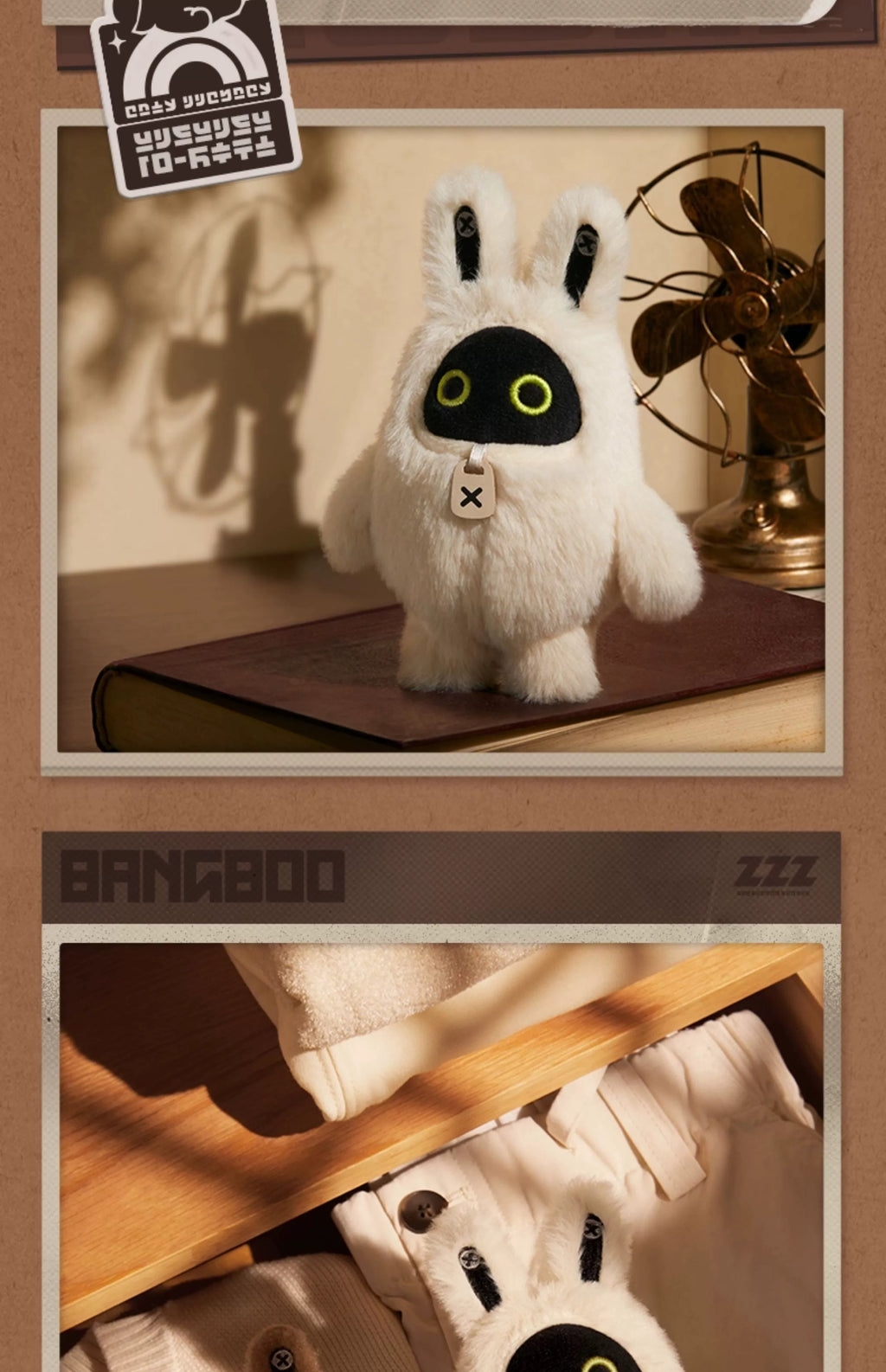 Zenless Zone Zero: Yeti Bangboo Fluffy Plush Keychain - 14cm