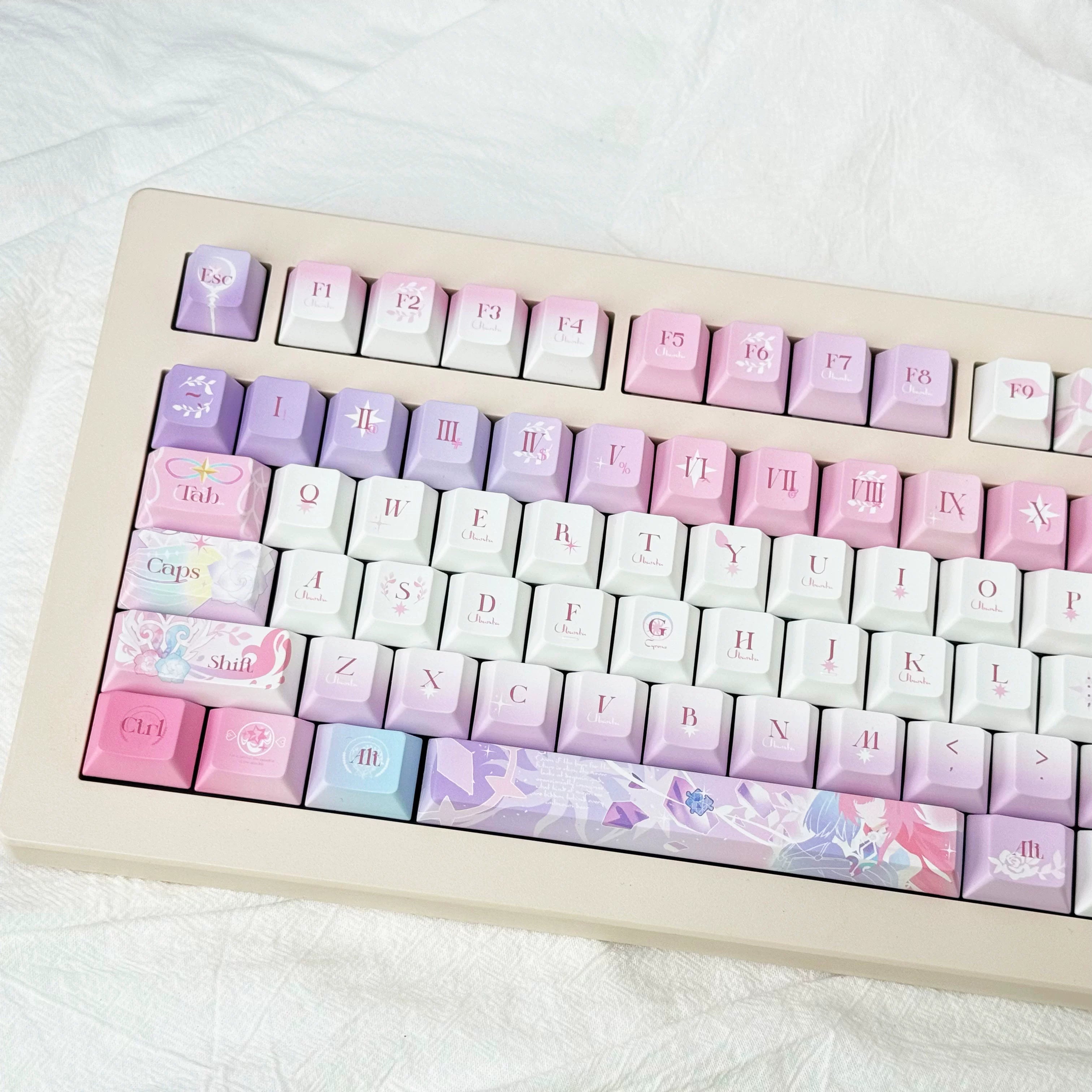 Honkai: Star Rail: Cyrene Custom PBT Keycap Set - 120 Keys