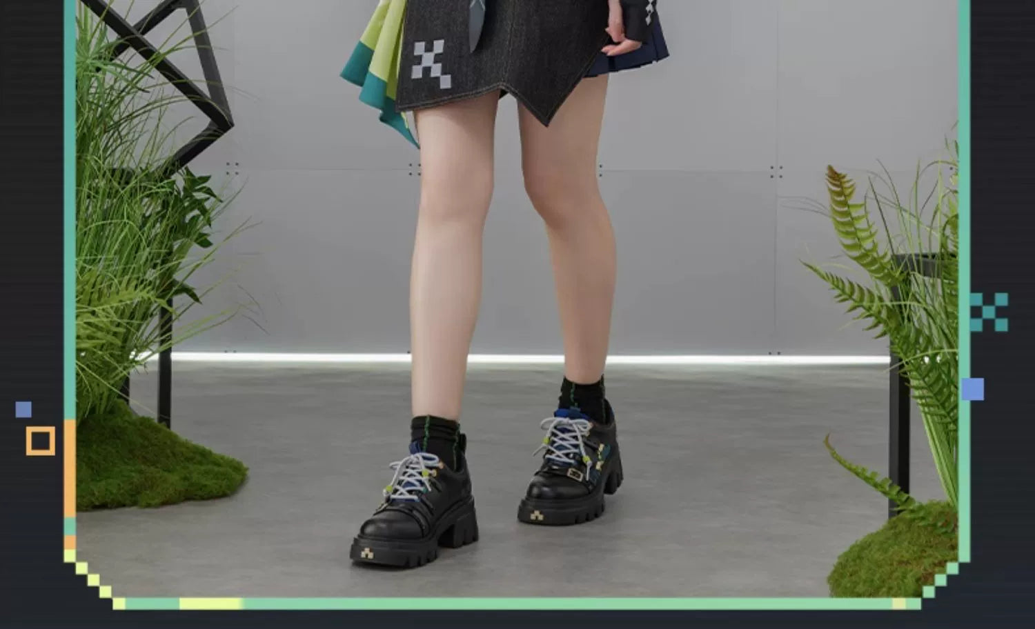 Genshin Impact: Kinich Impression Theme Denim Mini Skirt - Natlan Series