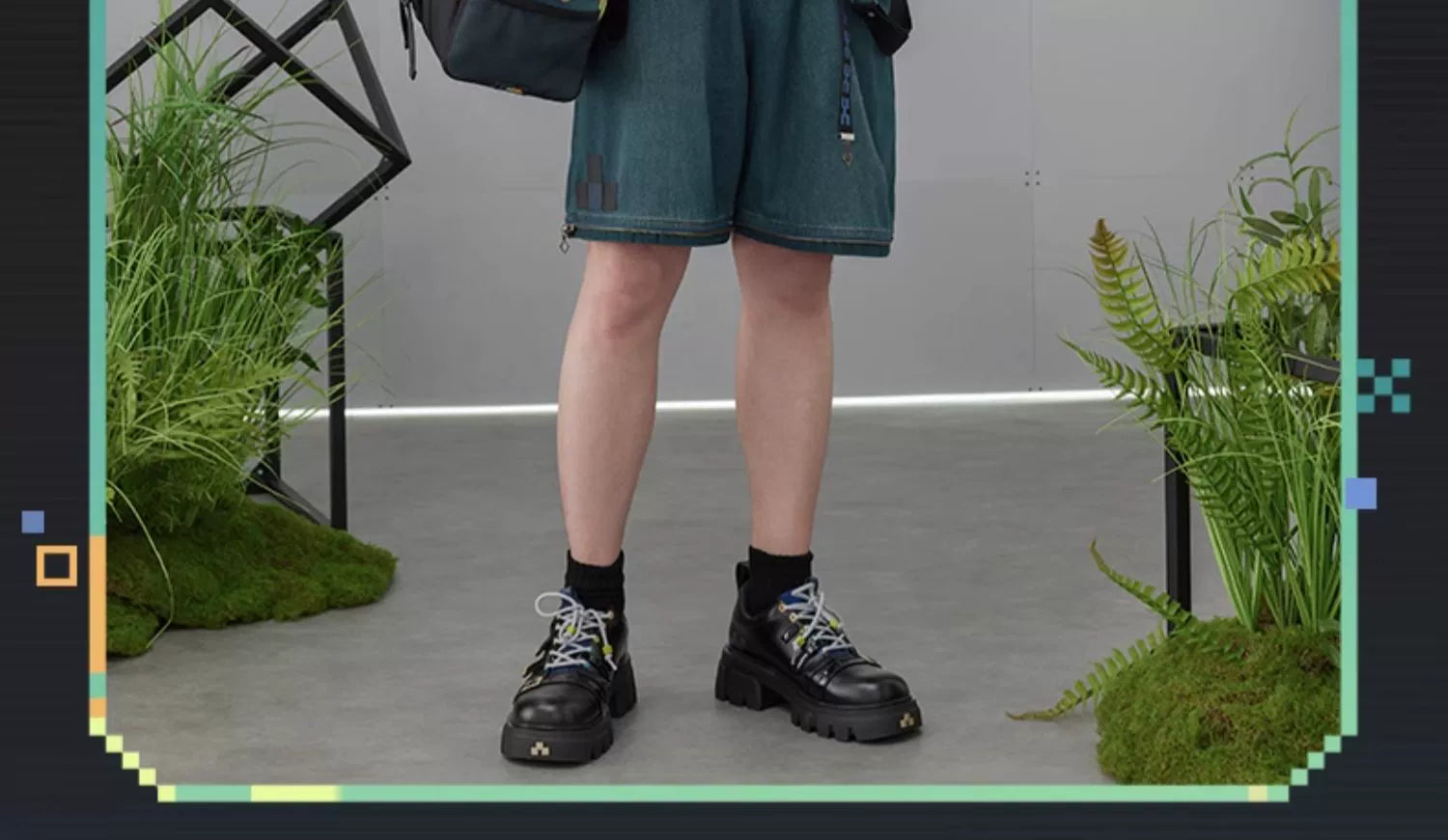 Genshin Impact: Kinich Impression Theme Detachable Cargo Denim Pants