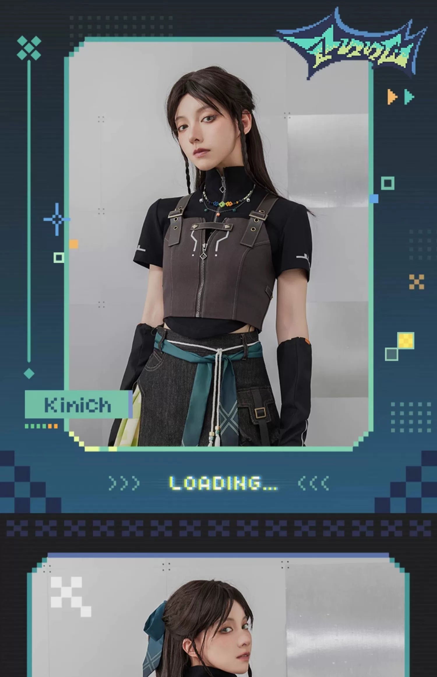 Genshin Impact: Kinich Impression Theme Stitch Crop Vest