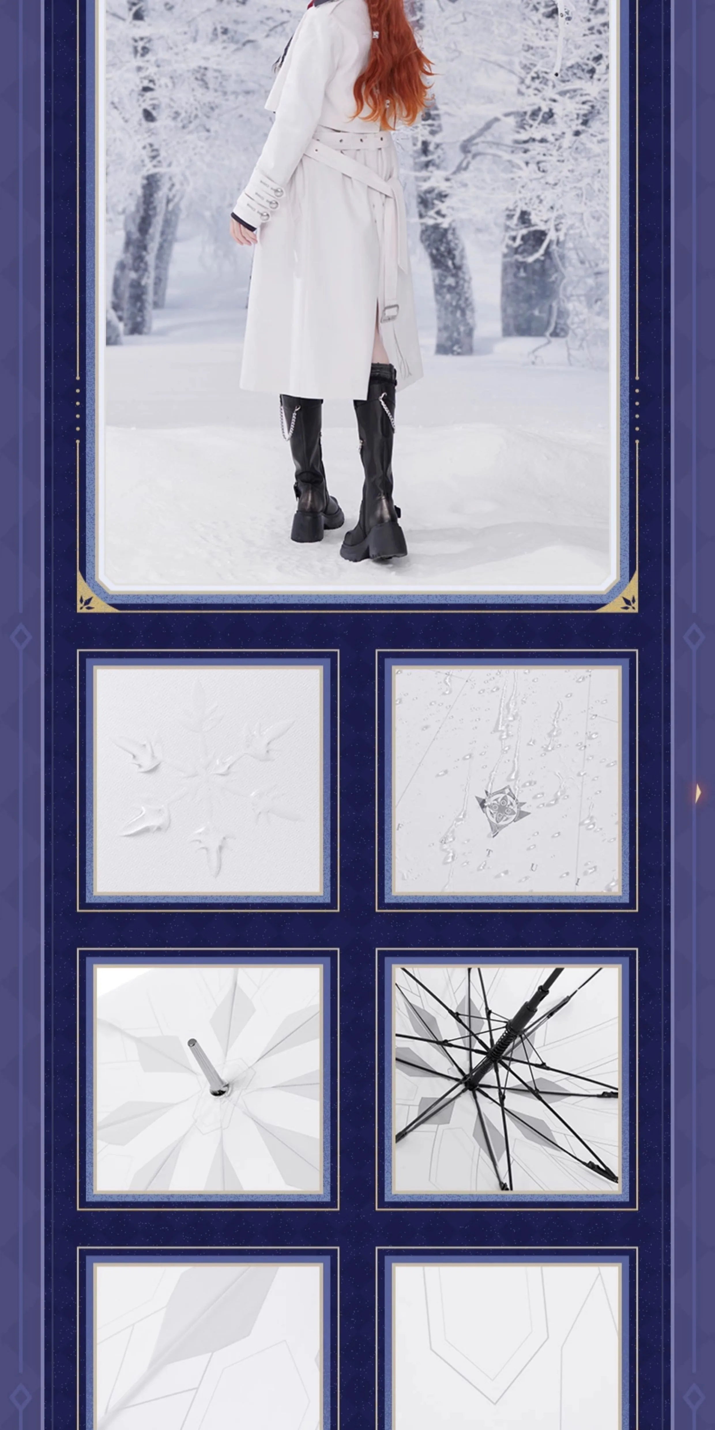 Genshin Impact: Arlecchino Long Umbrella - Frost and Flame Series