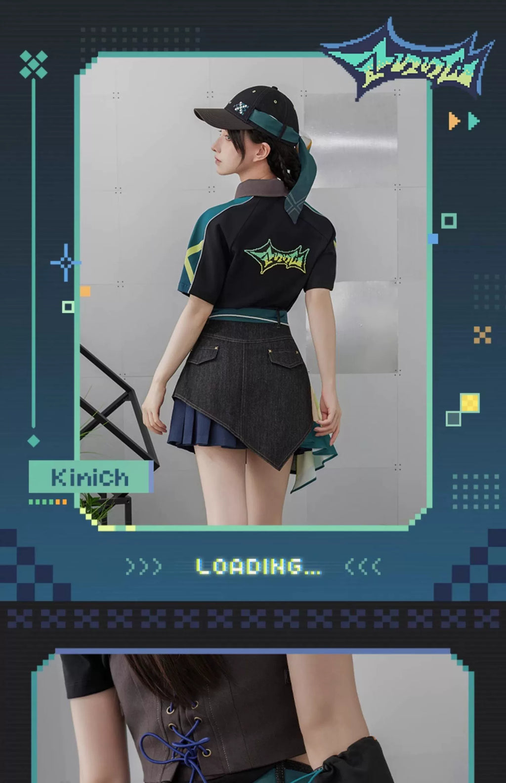 Genshin Impact: Kinich Impression Theme Denim Mini Skirt - Natlan Series