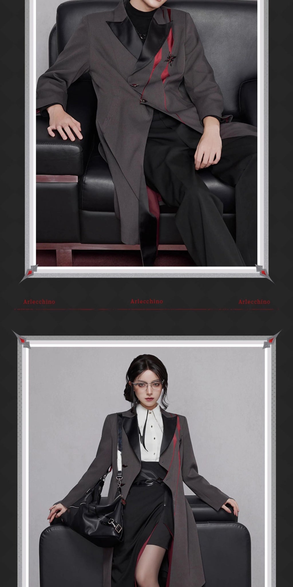 Genshin Impact: Arlecchino Impression Theme Long Casual Coat