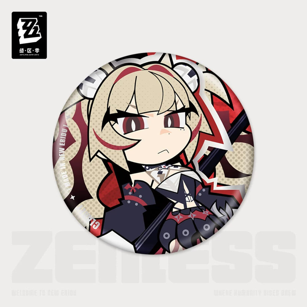 Zenless Zone Zero — Flint Workshop Claret SD Can Badge — Ridu Series