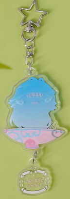 Back of the keychain: silhouette printed with the name TEMARI