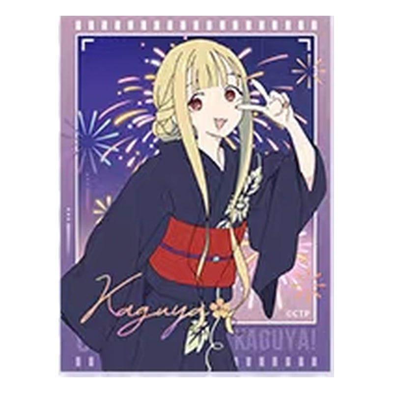 Design 04: Kaguya in a navy yukata with fireworks