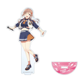Rinami Himesaki acrylic stand body and semicircular name base, shown before assembly