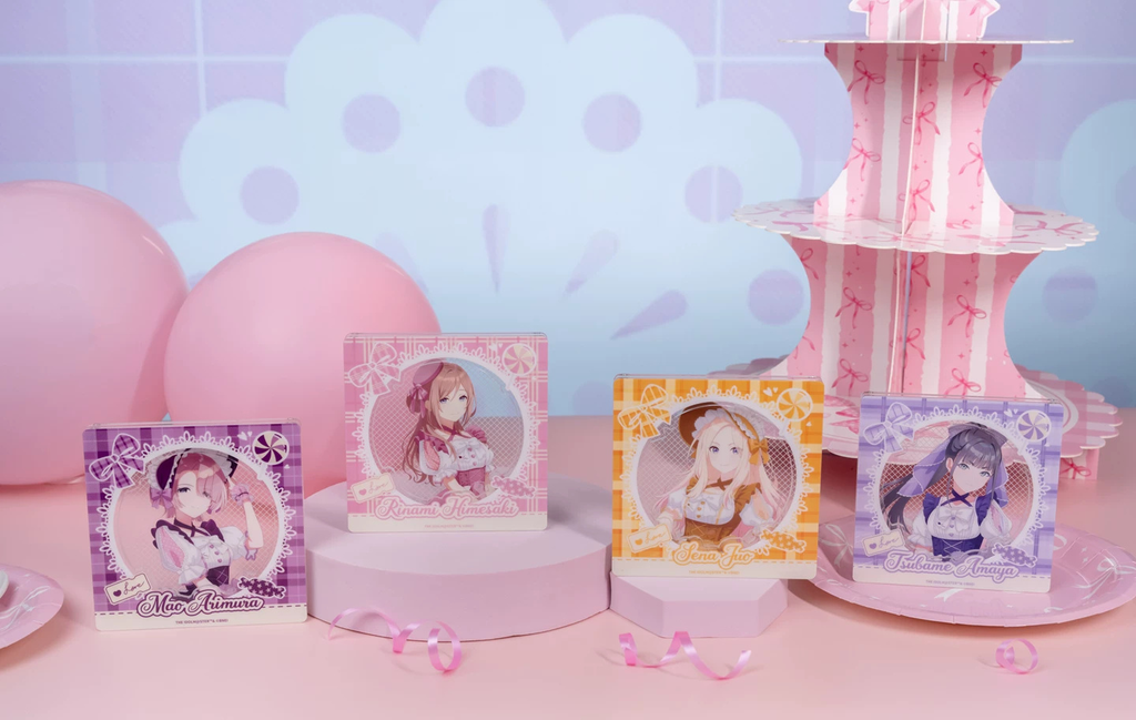 Tsubame Amaya magnet assembled (far right) beside other characters' magnets; only this magnet is included