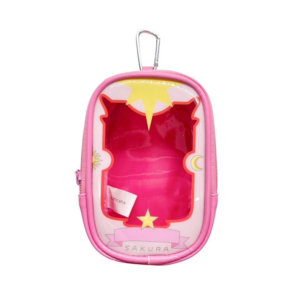 카드캡터 사쿠라 공식 정품 굿즈 카라비너 클리어 파우치 사쿠라 카드 ver  - 클램프 25주년 전시회 시리즈 -