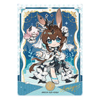 SLR-001 sample card: chibi Amiya in a white dress in a starry blue frame